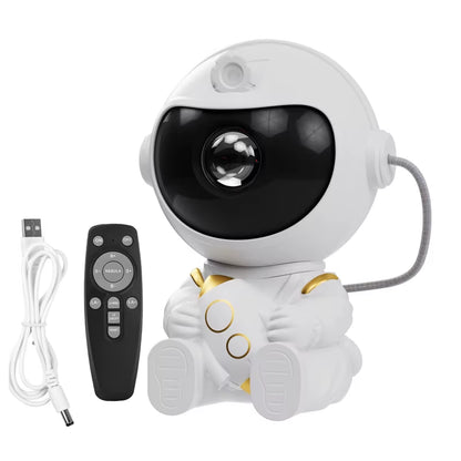 LED Star Galaxies Projector Night Light Astronaut Starry Sky Bedroom Room Decor Children'S Gift - LED Atmosphere Creating Lamp